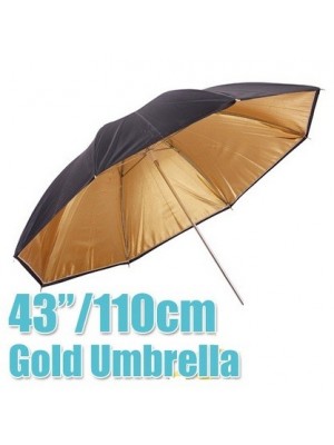 Black Gold Reflector 43 inch Umbrella HIRE